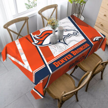 Broncos rektangulær dug, kompatibel med udendørs picnic, efterår, jul, Thanksgiving, genanvendelig, vaskbar, krølfri til bryllup,