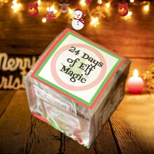 Kit 24 Jours de Noël, Activités amusantes, Accessoires, Kit de Noël, Compte à rebours de Noël amusant