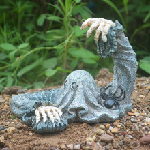 Statue de jardin YiFudd, ornement de tombe effrayante, décoration polyvalente pour Halloween
