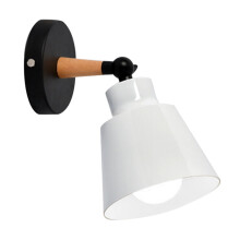 Applique murale moderne avec prise, compatible avec les ampoules LED, éclairage intérieur pour chambre et salon en bois