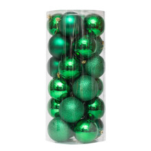 Déstockage de décorations de Noël ! Boules en plastique électroplaqué Yyuenw (lot de 24) de 6 cm (2,36 pouces) pour sapin, plafond, décorations