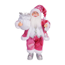 Figurine de Père Noël rose Yhmxh12" - Décoration de Noël pour la maison, le bureau, la cheminée ou la fenêtre - Compatible avec les