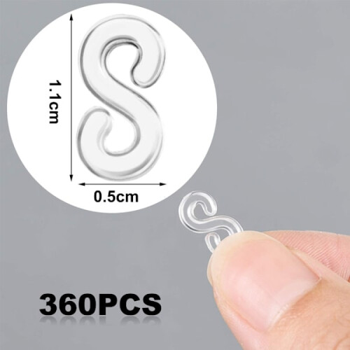 360st S Clips Elásticos Clips Conectores Plásticos Refis brancos 1