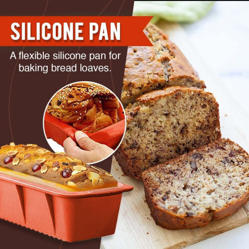Kayannuo Clearance Silicone Bread Loaf Pan Bread Mold Rectangle Non-Stick Baking Mold 1