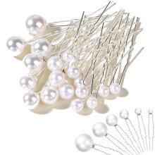 18-teiliges Set Perlenhaarnadeln, U-förmige Haarnadeln mit Blumenmotiven für Bräute, Brautjungfern und Mädchenfrisuren, ideal für Abschlussball