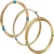 3 Rolla Sreang Práis Chearnógach 59Troigh 18/20/22Gauge Sreang Práis Ceardaíochta Gan Phlátáil Sreang Coirníní le haghaidh Bráisléid,