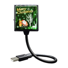 Giyblacko Świąteczne ozdoby wiszące, wzór ruchu, 5 modeli w 1, ciągły, 8 wzorów, USB RGB, do użytku na zewnątrz, do samochodu i wewnątrz
