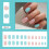 24 unhas postiças quadradas longas W596W596W596 5