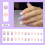 24 unhas postiças quadradas longas W596W596W596 6
