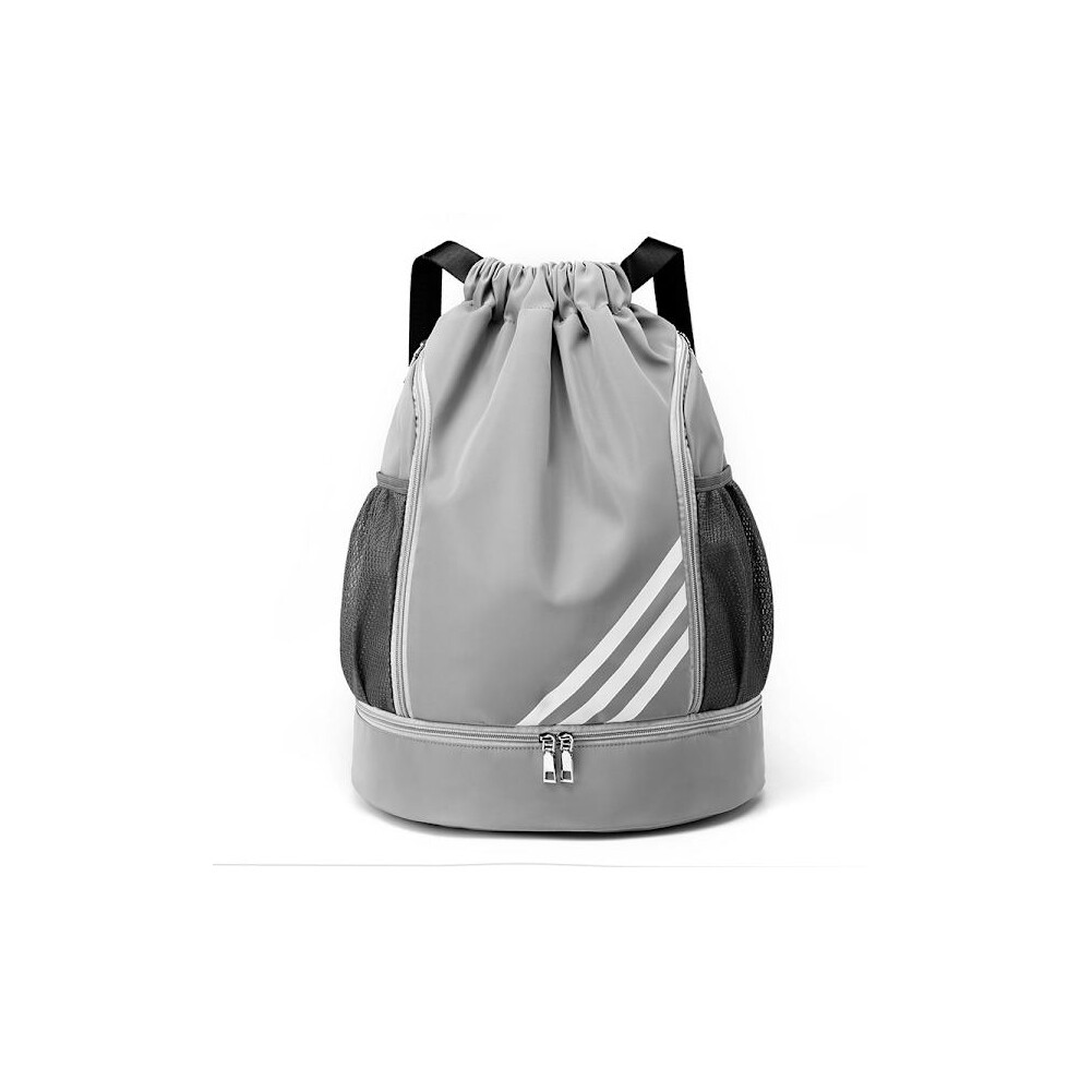 Sports Backpack Large Capacity Football Bag Basketball Bag Waterproof Silver/Gray 9425574751218