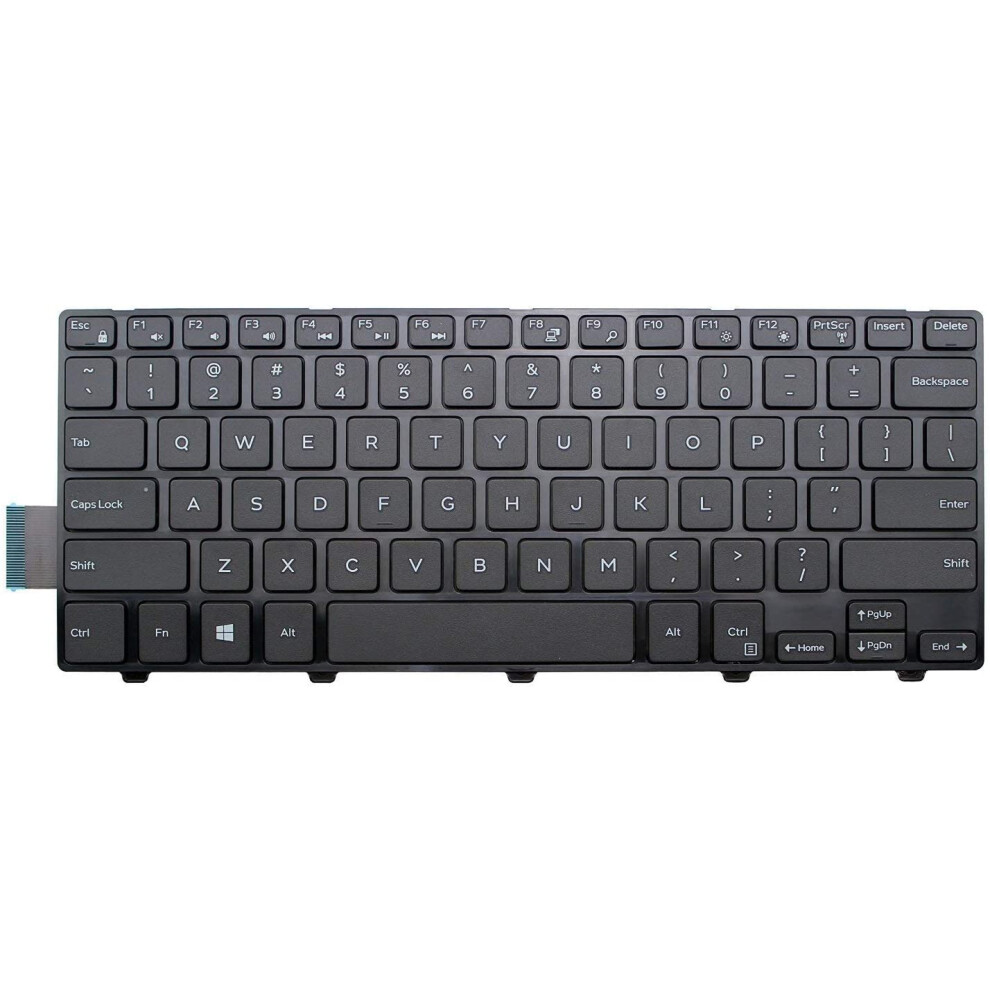 New Us English Laptop Keyboard (With Frame No Backlit) Replacement For Compatible With Dell Inspiron 14 3462 3465 3467 3468 3473 3476 Black 9083649930120