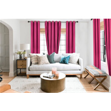 2 Panels Thermal Blackout Room Darkening Window Curtain Bronze Grommets Hot Pink Color 84" Length Adam for bedroom/living décor