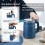 Electric Coffee and Spice Grinder 150300W Blue OneButton MultiPurpose Adjustable Grind 2