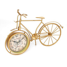Retro Bicycle Clock with Silent Movement for Accurate Timekeeping, Vintage Bike Table Decor