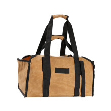 Large Capacity Firewood Carrier Bag Canvas Log Tote for Camping, Fireplace and Outdoor Wood Storage