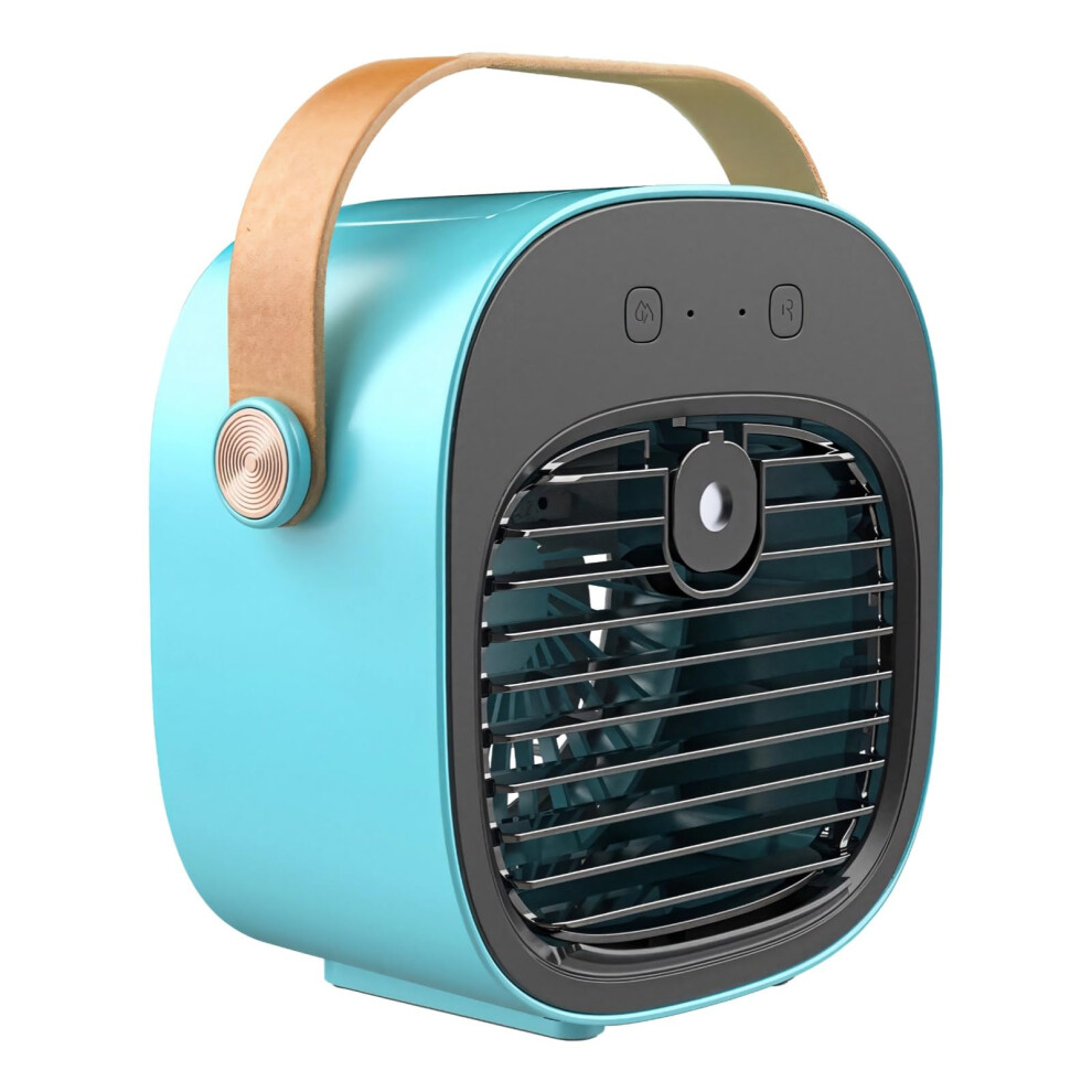 Portable Usb Fan Rechargeable 4000Mah Battery Mini Desktop Cooler Ultraquiet Adjustable Speeds Blue 9113335014947
