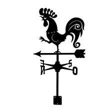 Metal Roof Weather Vane Stainless Steel with AntiRust Coating for Garden or Farm Scene Roof Mount