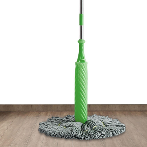 Floor Cleaning Mop 2 in 1 Microfiber Spin Mop 360 Degree Rotating Flat Mop Wall Mounted Storage