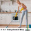 Floor Cleaning Mop 2 in 1 Microfiber Spin Mop 360 Degree Rotating Flat Mop Wall Mounted Storage 2