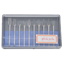 Solid Carbide Drill Bits Set Double Cut Tungsten Steel Rotary Burrs for Woodworking Carving Engraving, Compatible with Dremel Tools Shaping Grinding