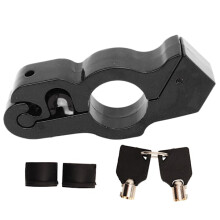 Throttle Handle Lock Aluminum Alloy Motorcycle Handlebar Grip Brake Throttle Safety Lock with 2 Keys Black