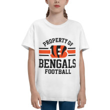 Bengals Kids Short Sleeve Shirt Sports Football Team Logo for Baseball Fans Gifts Suitable For Boys And Girls