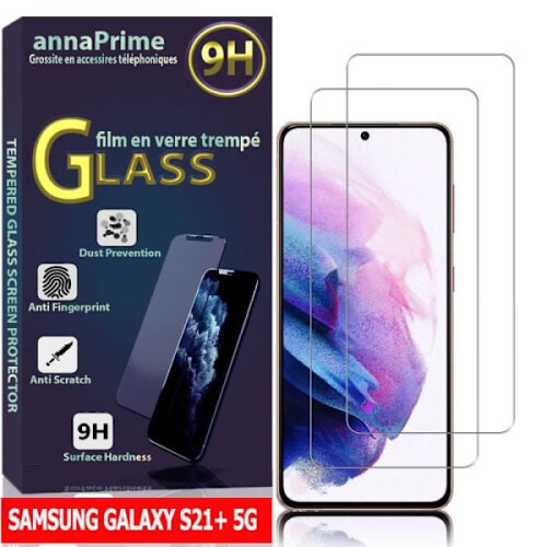 Προστατευτικό οθόνης - VCOMP - συμβατό με Samsung Galaxy S21+ 5G - Σκληρυμένο γυαλί - Συσκευασία
