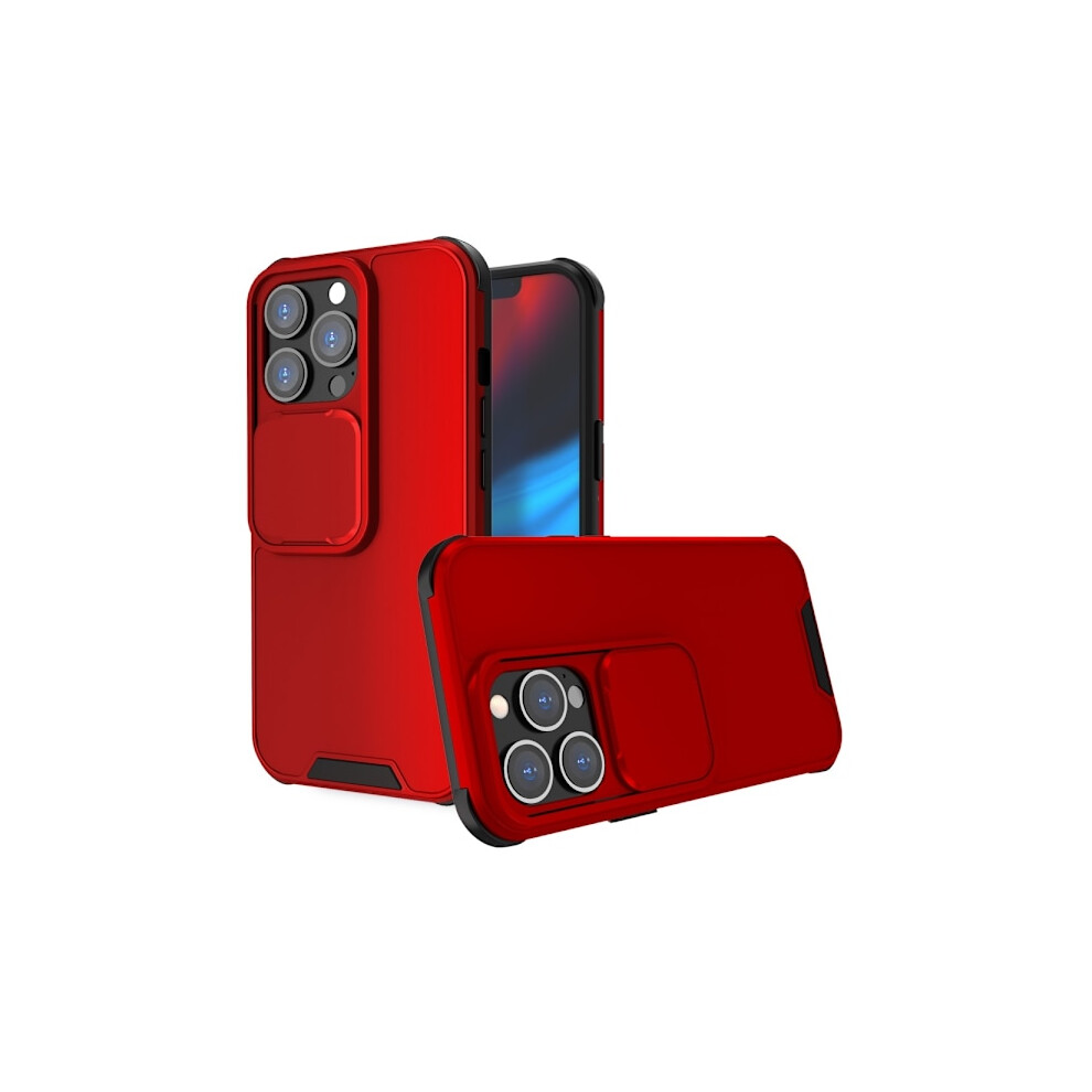 Compatible With Iphone 13 Pro - Camshield Hybrid Case - Red 9395123861685