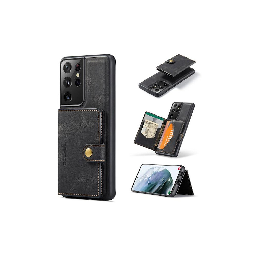 Compatible With Samsung Galaxy S21 Ultra - Well-Thought-Out Case With Card Holder Black 9395123861630