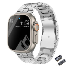 Vhodné pre kompatibilné s Apple8 ultra titánovými hodinkami z kovu, 42/44/45/49 mm titánový remienok