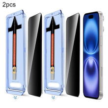 Compatible avec iPhone 16/15 - Lot de 2 protections d'écran en verre trempé à couverture intégrale - Confidentialité garantie