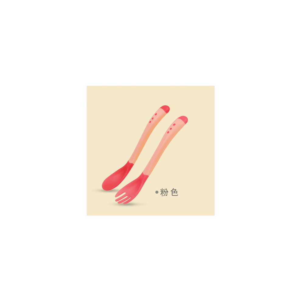 3 Colors Baby Spoon Heat Sensitive Temperature Sensing Spoon Suitable for Children‘s Silicone Head Feeding Baby Tableware