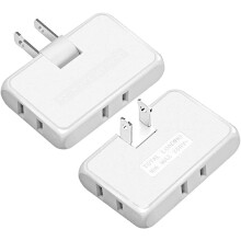 SNYMW, 15A 125V 2500W Hvit 2-pinners flat stikkontakt i vegg, 2 deler