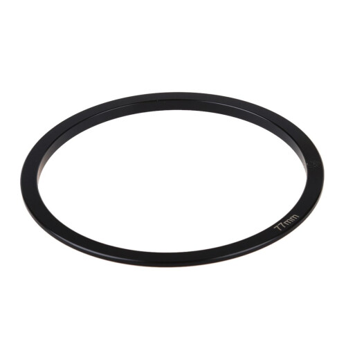 77 mm linseadapterring i svart metall for filterholder i P-serien 1