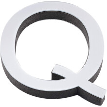 Lot de 5 autocollants miroir alphabet, 26 lettres, stickers muraux 3D en acrylique avec cœurs et formes, argentés, décoration à faire soi-même