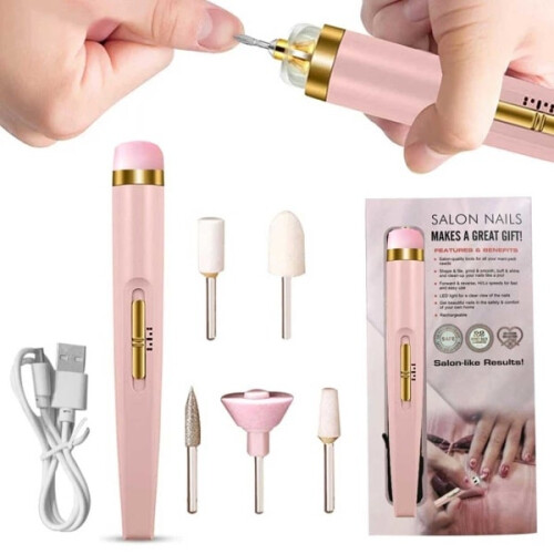 Elektrische Nagelfeile – 5 Stück, rosa 2