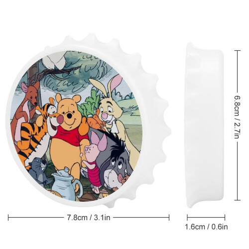 Ανοιχτήρι μπουκαλιών Winnie the Pooh μαγνητικό με μαγνήτες ψυγείου αυτοκόλλητο 1