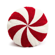 Piliúr Nollag Dearg & Bán Gleoite i nDearg agus i nDearg, Maisiúchán Plush Lollipop Miontas, Ag luí le Maisiúcháin Tí Saoire do Tholg,
