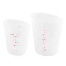 Cupán Tomhais Eease2pcs Cupán Tomhais Silicone Scála Dúbailte le haghaidh Cócaireachta Cupáin Chócaireachta Praiticiúla 125ML250ML