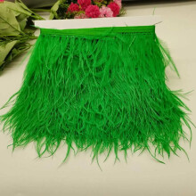 Wholesale 10Yards Natural Ostrich Feather Ribbon, Length 8-10cm Feather Trim Fringe DIY Costumes Sewing Clothing Accessories C68 10 Yards