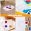 30 Pcs Rectangular Color Palette Paint Plastic Painting Orifice Plate Pallets for 5