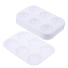 30 Pcs Rectangular Color Palette Paint Plastic Painting Orifice Plate Pallets for