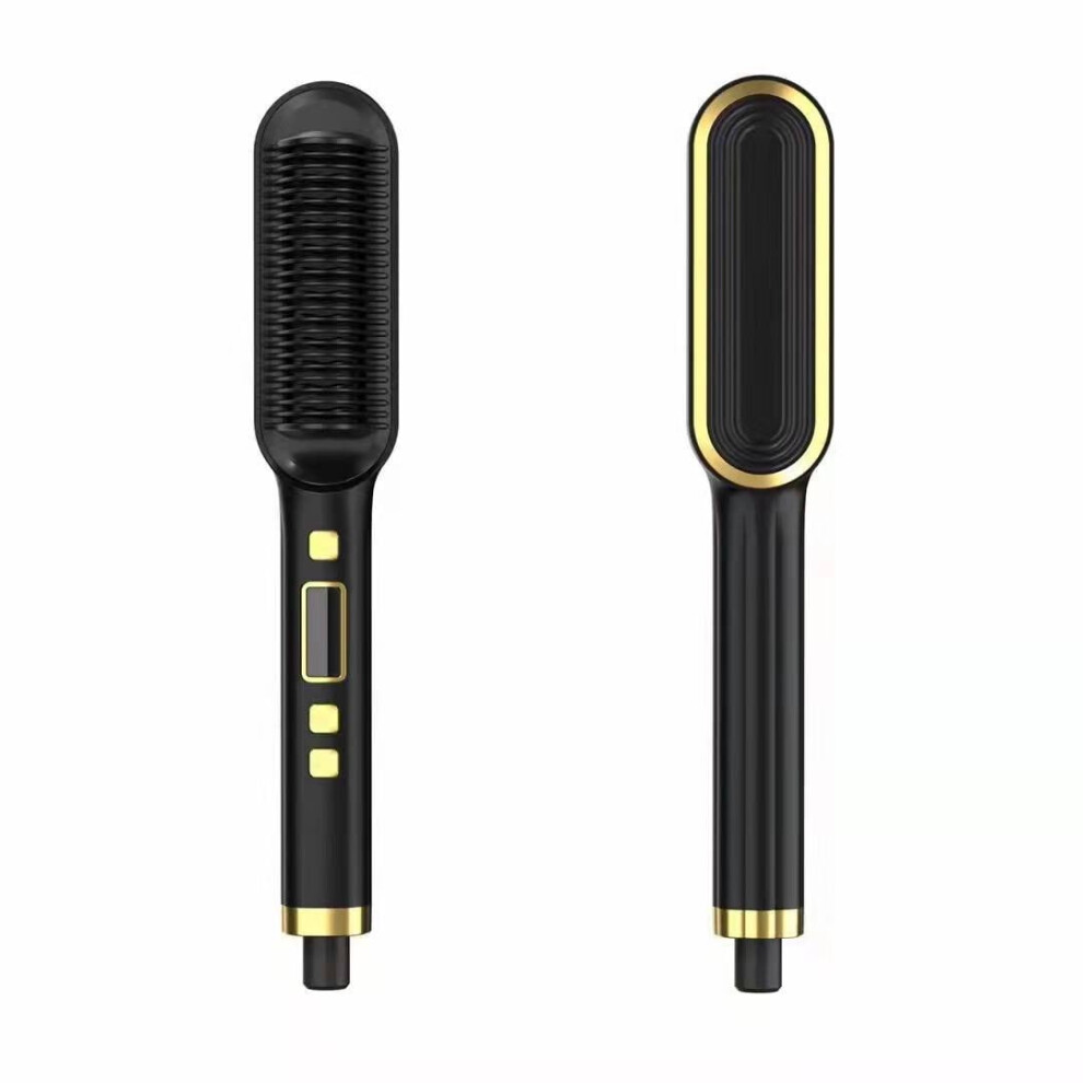 Summer Sale! Zeceouar Crystal Straight Hair Comb, compatible with curly & straight hair, no harm, lazy curling rod & straightener