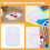 30 Pcs Rectangular Color Palette Paint Plastic Painting Orifice Plate Pallets for 6