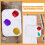 30 Pcs Rectangular Color Palette Paint Plastic Painting Orifice Plate Pallets for 2