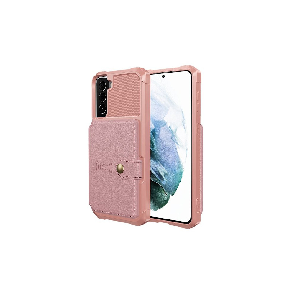Compatible With Samsung Galaxy S22 - Case With Card Holder Rose Gold 9395123955063