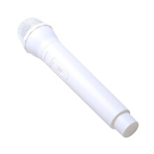 Adereços simulados, microfones em miniatura para ensaio de carnaval e Halloween para crianças - Branco