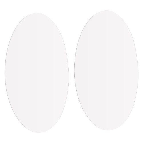 Guangmc2Pcs Oval DIY Wall Mirror Plastic Bathroom Frameless Mirror