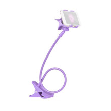 Universeller, flexibler Schwanenhals-Handyhalter mit Klemme für Bett, Schreibtisch oder Tisch Lila, Einheitsgröße