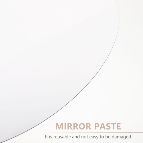 Guangmc2Pcs Oval DIY Wall Mirror Plastic Bathroom Frameless Mirror 2